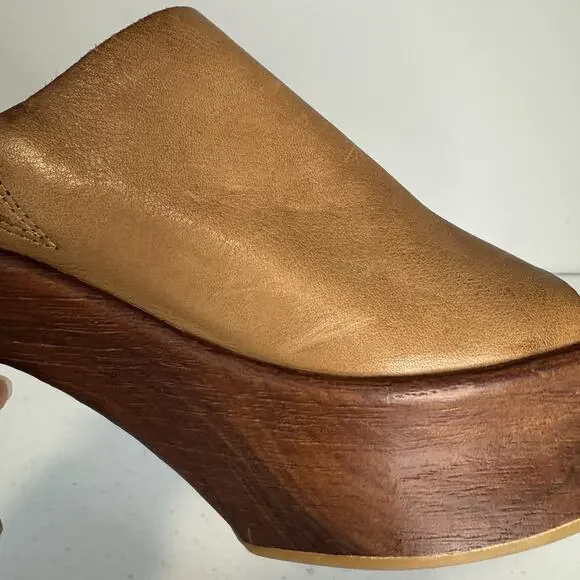 Kork-Ease Cassia Platform Shoes Women's Size 9M Brown Leather Slip On Clogs Open - Picture 11 of 16